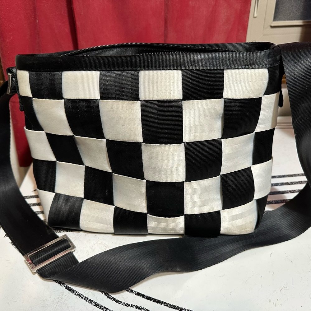 Harvey bag.  Made out of car seat belts